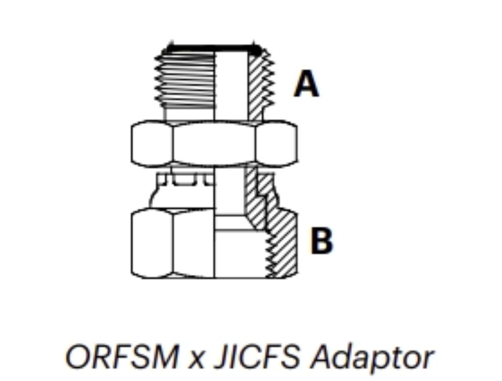 Oj Mfs Orfsm X Jicfs Adaptor Mj Hydraulic Pty Ltd