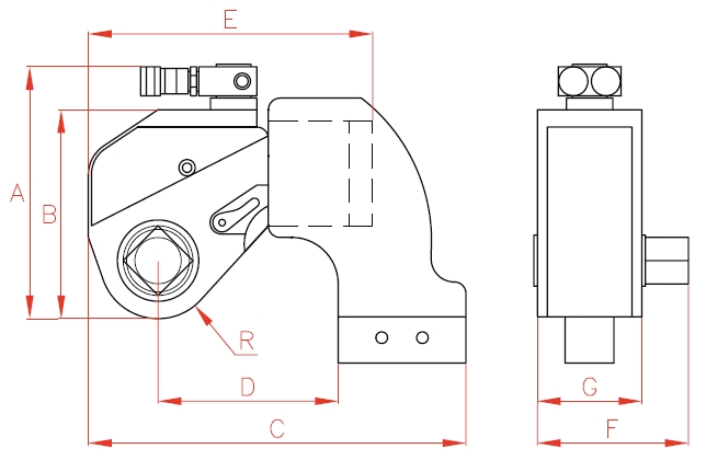 Square Drive Hydraulic Torque Wrenches