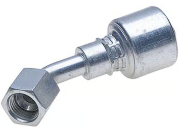JIC Female 37° Flare Swivel – 45° Bent Tube – Megacrimp