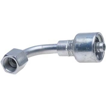 JIC Female 37° Flare Swivel – 90° Bent Tube – Megacrimp