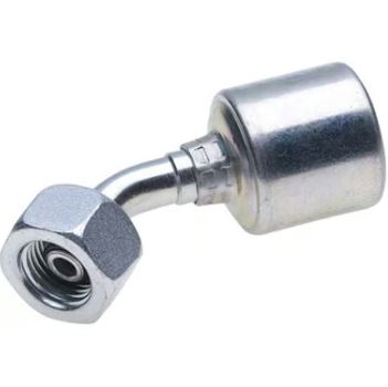 BSPP Female O-Ring Swivel – 45° Bent Tube – Megacrimp