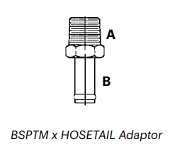 BH1M - BSPTM x HOSETAIL Adaptor