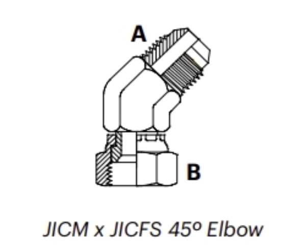 J4MFS - JICM X JICF 45⁰ Elbow