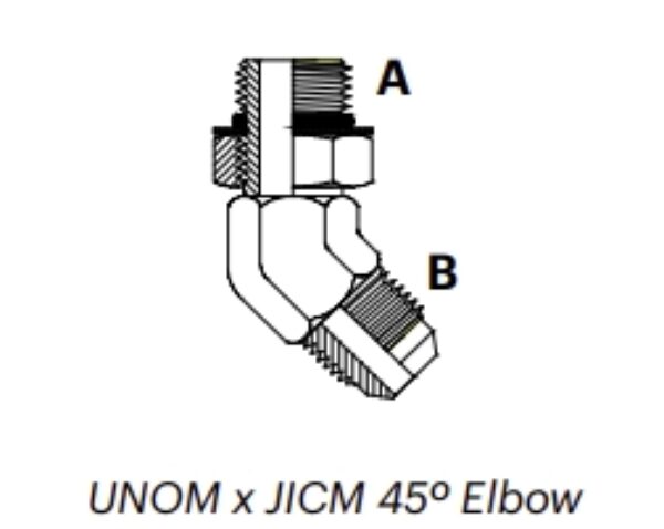 JU4M - UNOM X JICM 45⁰ Elbow