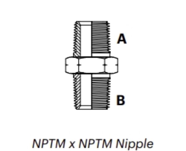 N1M - NPTM X NPTM Nipple