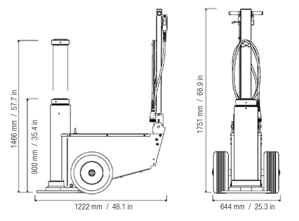 Mammut Heavy Vehicle Jacks M100-90