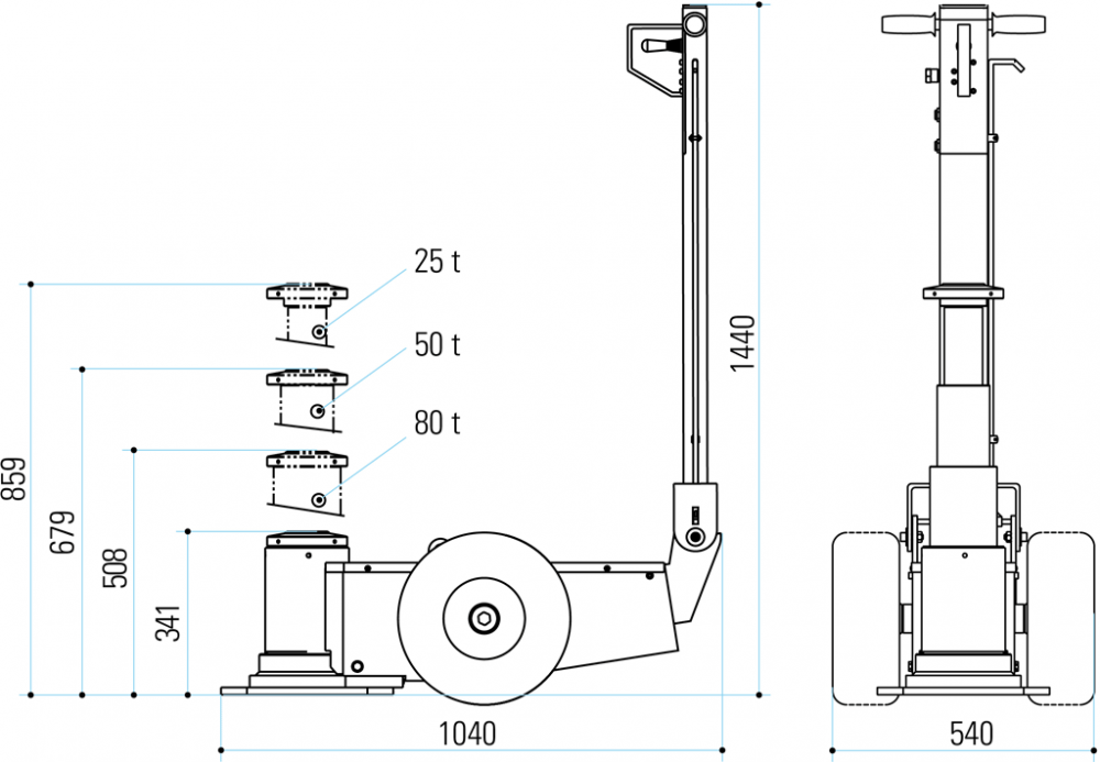 Mammut Heavy Vehicle Jacks M80-31-S2