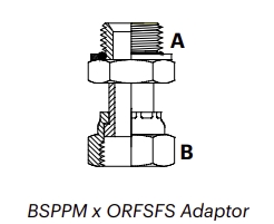 PO1MFS – BSPPM x ORFSFS Adaptor