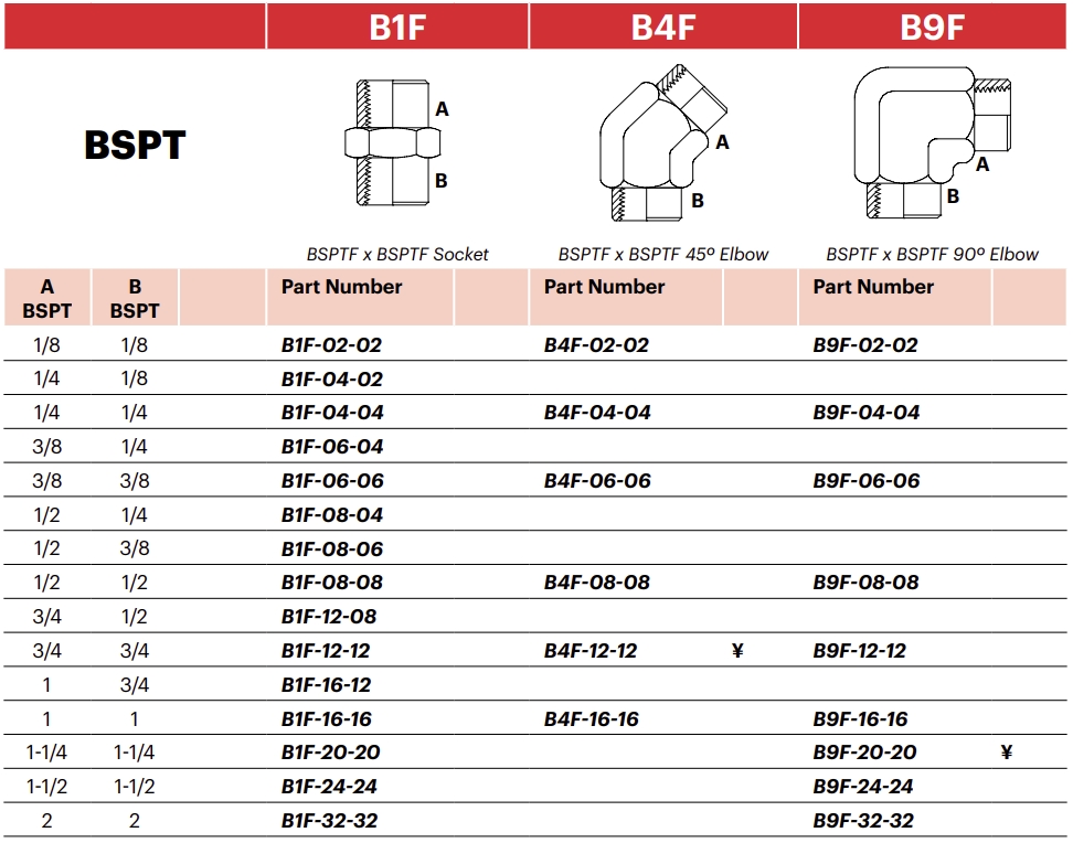 BSPTF x BSPTF 90º Elbow