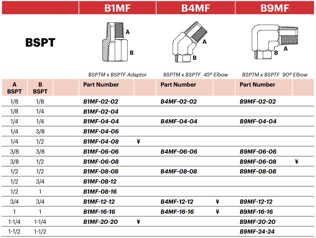 B4MF - BSPTM x BSPTF 45º Elbow