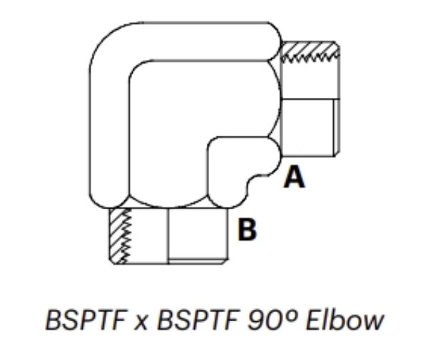 BSPTF x BSPTF 90º Elbow