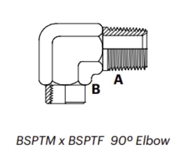 B9MF - BSPTM x BSPTF 90º Elbow