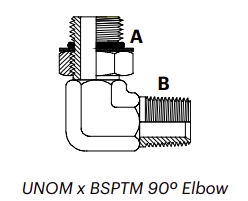 UNOM x BSPTM 90º Elbow