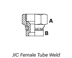 J25FS – JIC Female Tube Weld