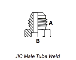 J25M – JIC Male Tube Weld