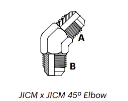 J4M – JICM x JICM 45º Elbow