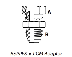 JB1MFS – BSPPFS x JICM Adaptor