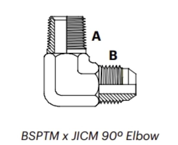 JB9M - BSPTM x JICM 90º Elbow