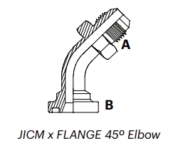 JF4M – JICM x FLANGE 45º Elbow