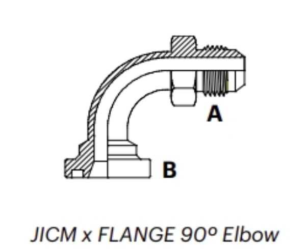 JF9M - JICM x FLANGE 90º Elbow