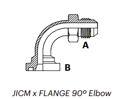 JF9M – JICM x FLANGE 90º Elbow