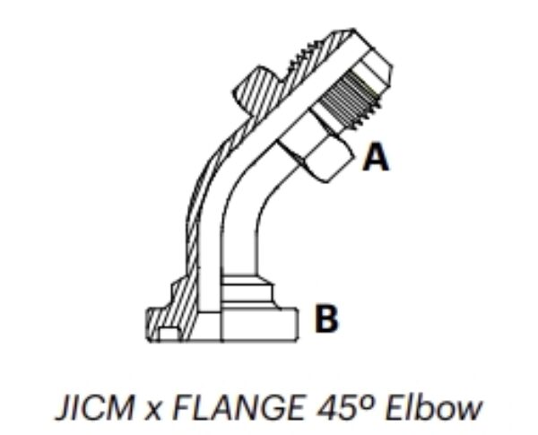 JFH4M - JICM x FLANGE 45º Elbow