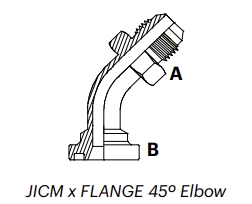 JFH4M – JICM x FLANGE 45º Elbow