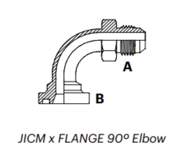 JFH9M - JICM x FLANGE 90º Elbow