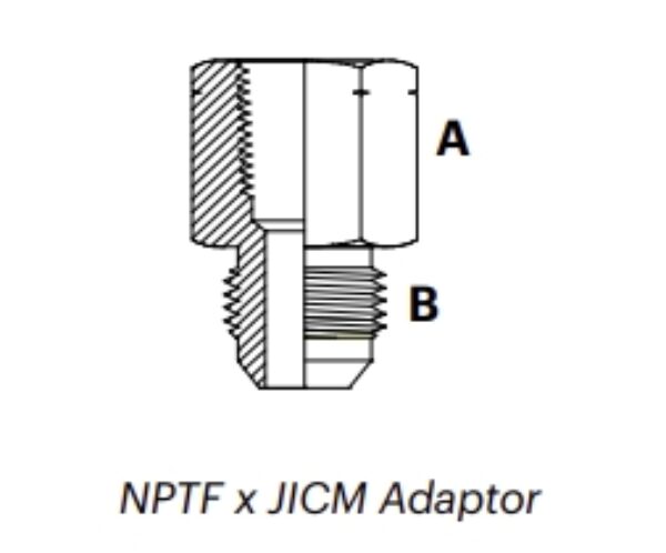 JN1MF - NPTF x JICM Adaptor