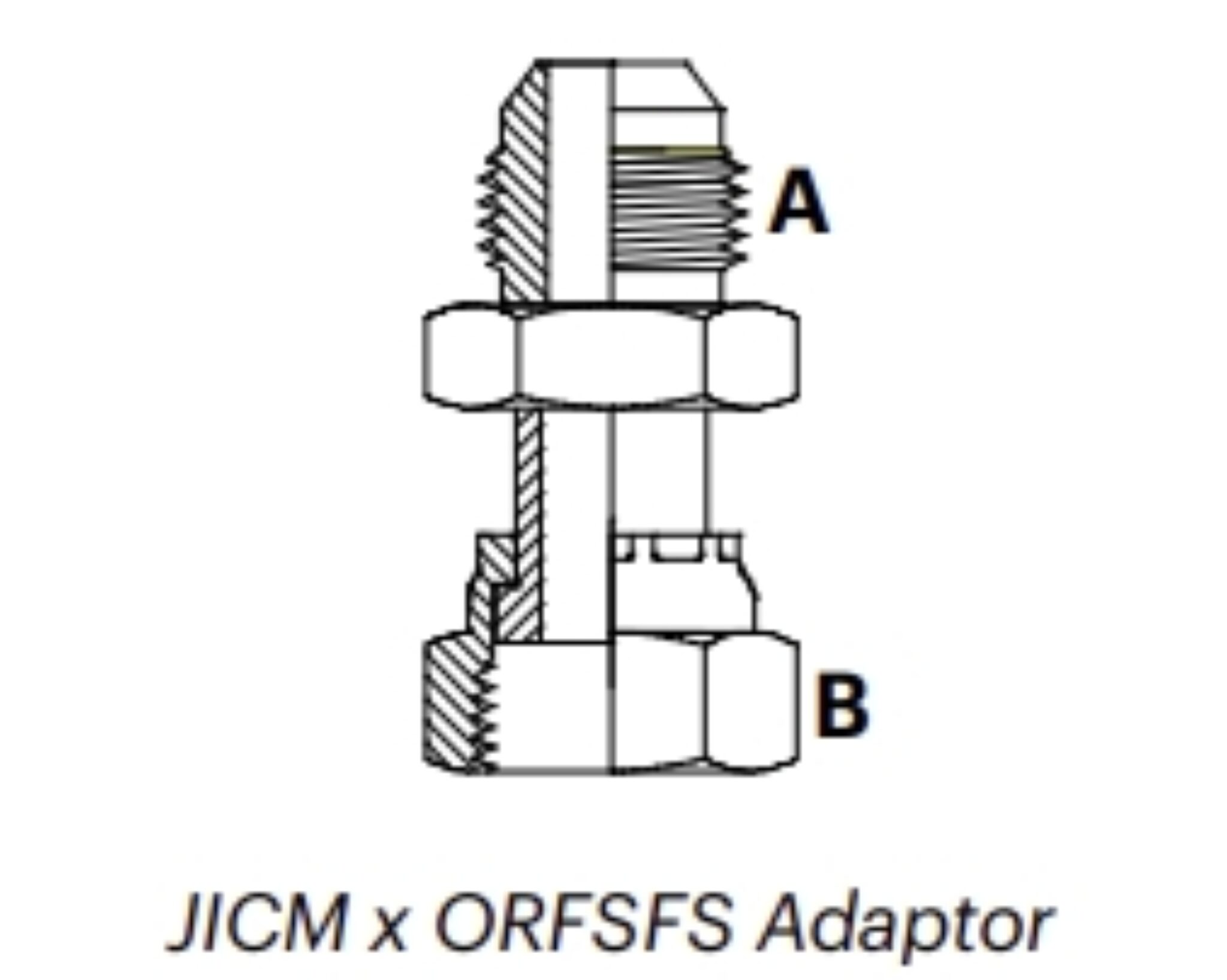 JO1MFS - JICM x ORFSFS Adaptor – MJ Hydraulic Pty Ltd