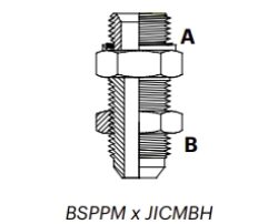 JP10M – BSPPM x JICMBH Bulkhead