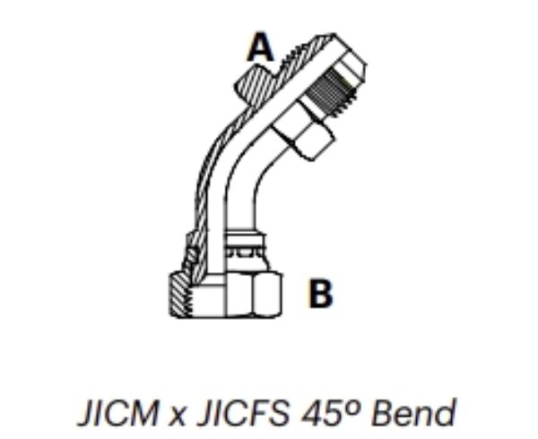 JST4MFS - JICM x JICFS 45º Bend