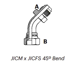 JST4MFS – JICM x JICFS 45º Bend