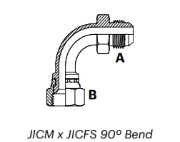 JST9MFS - JICM x JICFS 90º Bend