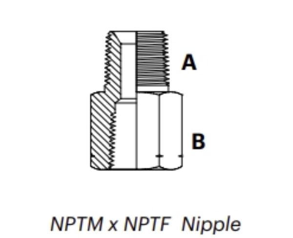 N1MF - NPTM x NPTF Nipple