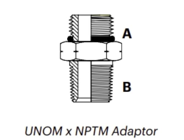 NU1M - UNOM x NPTM Adaptor