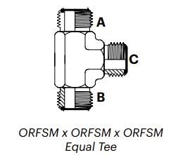 O5M – ORFSM x ORFSM x ORFSM Equal Tee