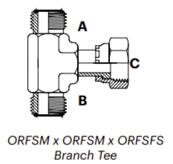 O5MFS - ORFSM x ORFSM x ORFSFS Branch Tee