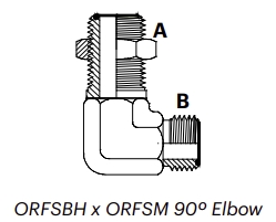 O90M – ORFSBH x ORFSM 90º Elbow