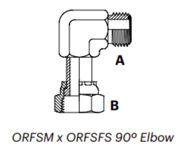 O9MFS - ORFSM x ORFSFS 90º Elbow