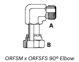 O9MFS – ORFSM x ORFSFS 90º Elbow