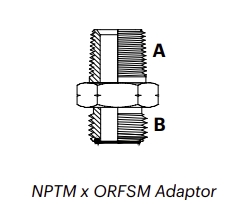 ON1M – NPTM x ORFSM Adaptor