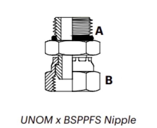 UB1MFS - UNOM x BSPPFS Nipple